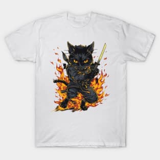 Cat Ninja Saga Whiskered Stealth T-Shirt